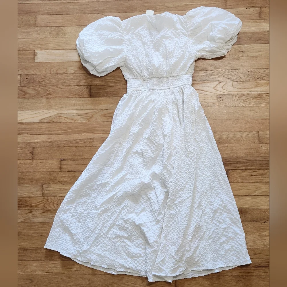 A&F Tie-Front Textured Maxi Dress